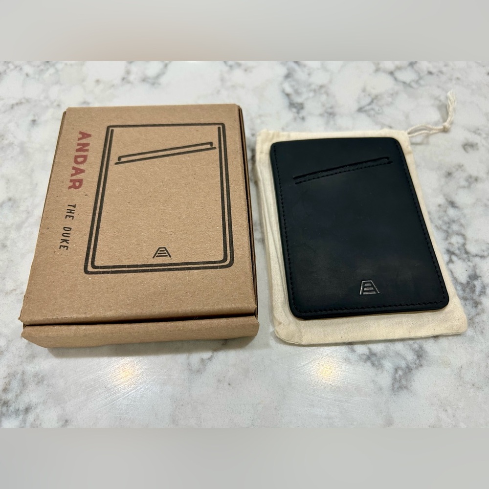 New Andar The Duke black leather wallet